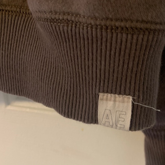American Eagle Outfitters Brown Crewneck with Cream Script - Picture 4 of 4